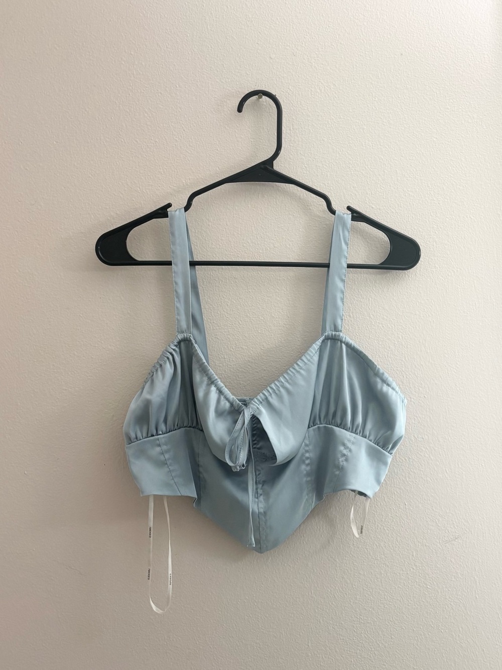 5/$15 🩷 Forever 21 Corset Style Pale Blue Women's Top - Picture 2 of 8
